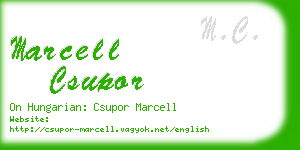 marcell csupor business card